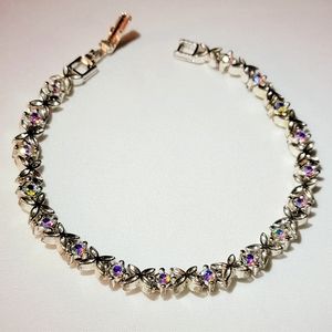 PREMIER DESIGN LADIES AB RHINESTONE LINK BRACLET